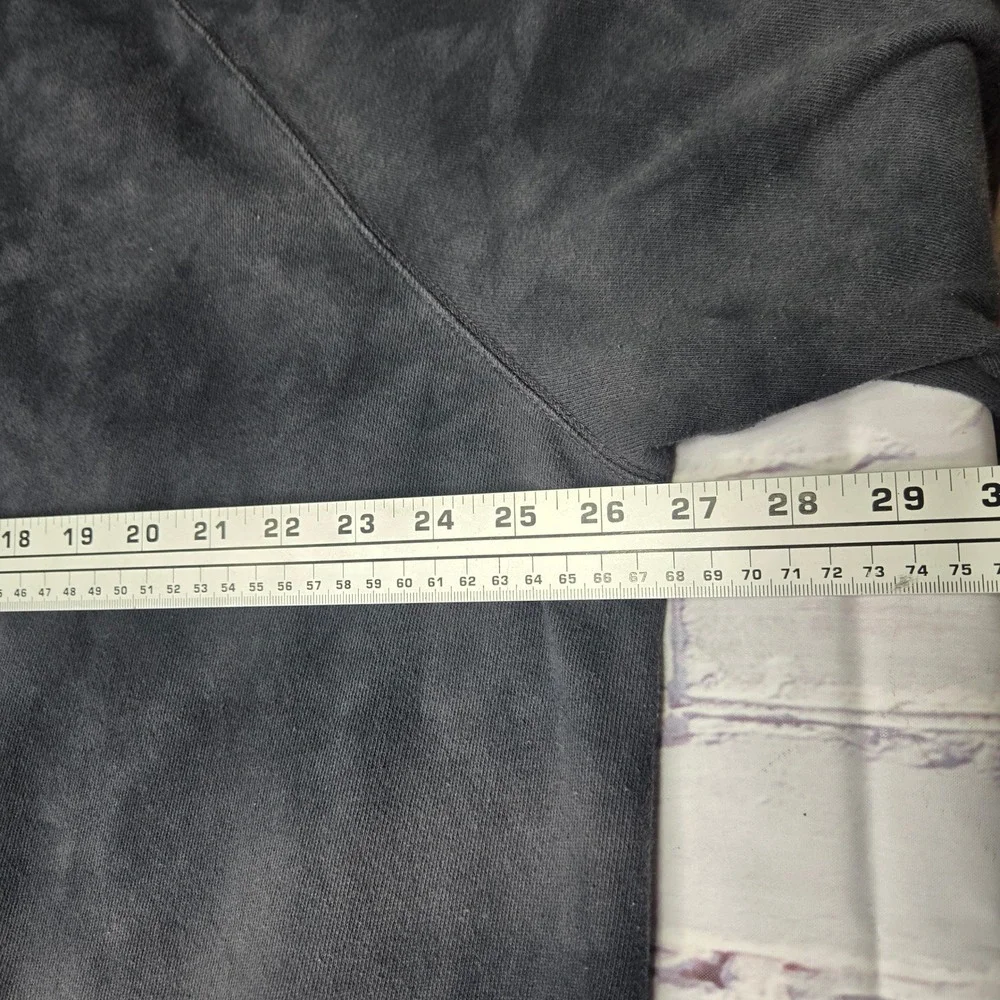 Old Navy Easy Vintage Hoodie Black Tonal Tie Dye Sweatshirt 2X Plus Pocket Comfy - Picture 8 of 10
